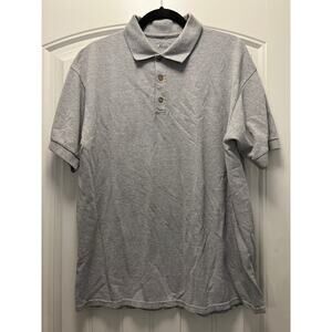G.H. Bass &‎ Co Men’s Plain Short Sleeve Fashion Pullover Polo Shirt Size L Gray